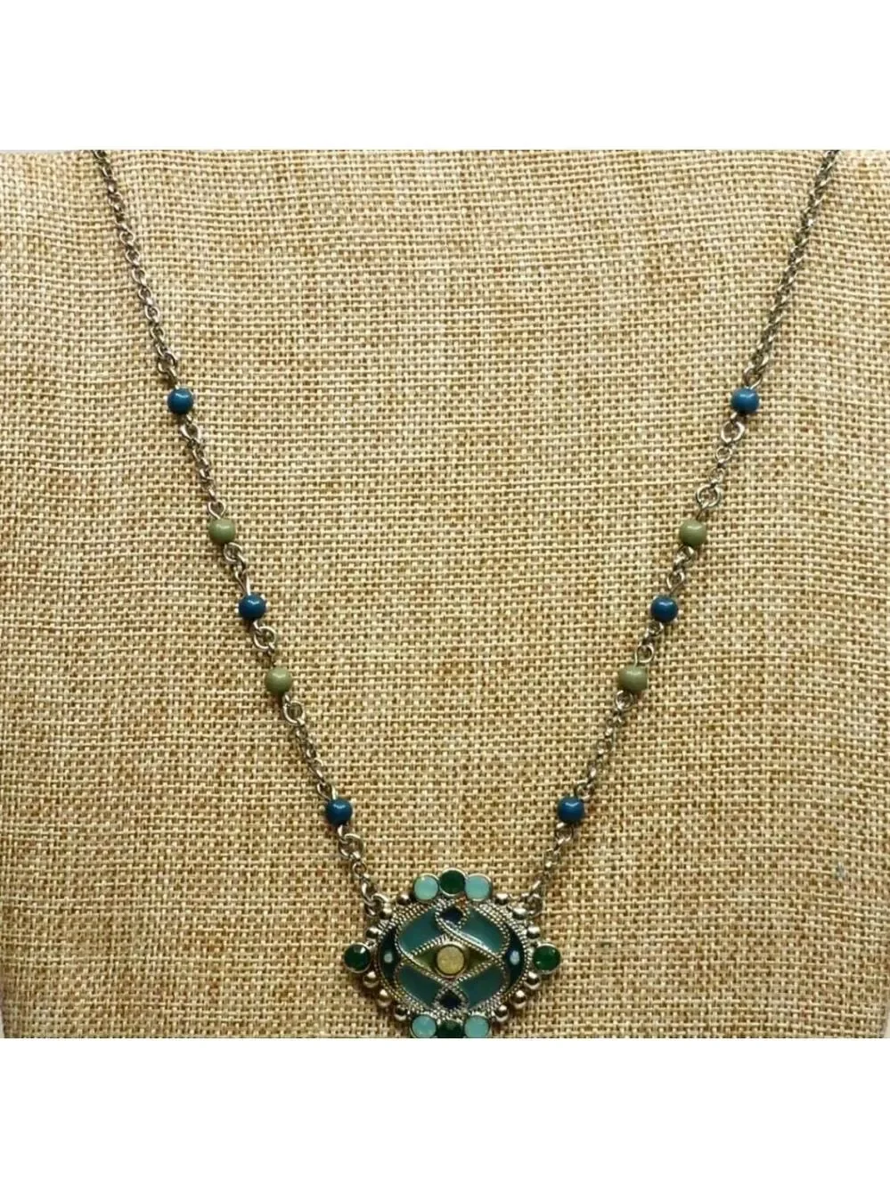 Green And Blue Lia Sophia Necklace - Picture 8 of 12